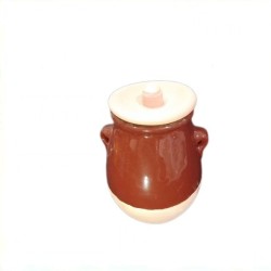 تصویر کد ۹۰۷ دیگچه رنگی قهوه ای